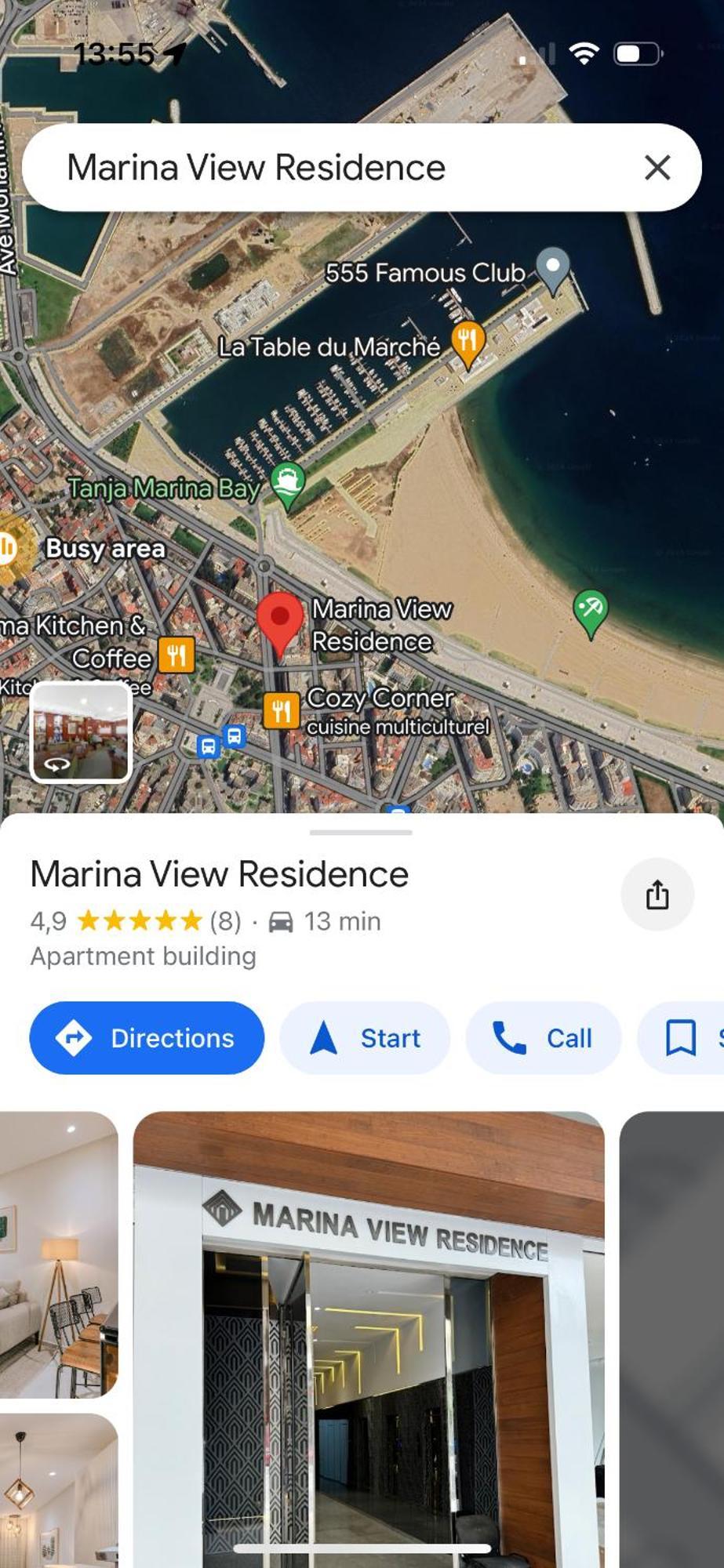 Marina View Residence Luxurious Studio Retreat With Stunning Ocean Views 1 Double Bedroom, 1 Convertible Couch Tanger Exterior foto